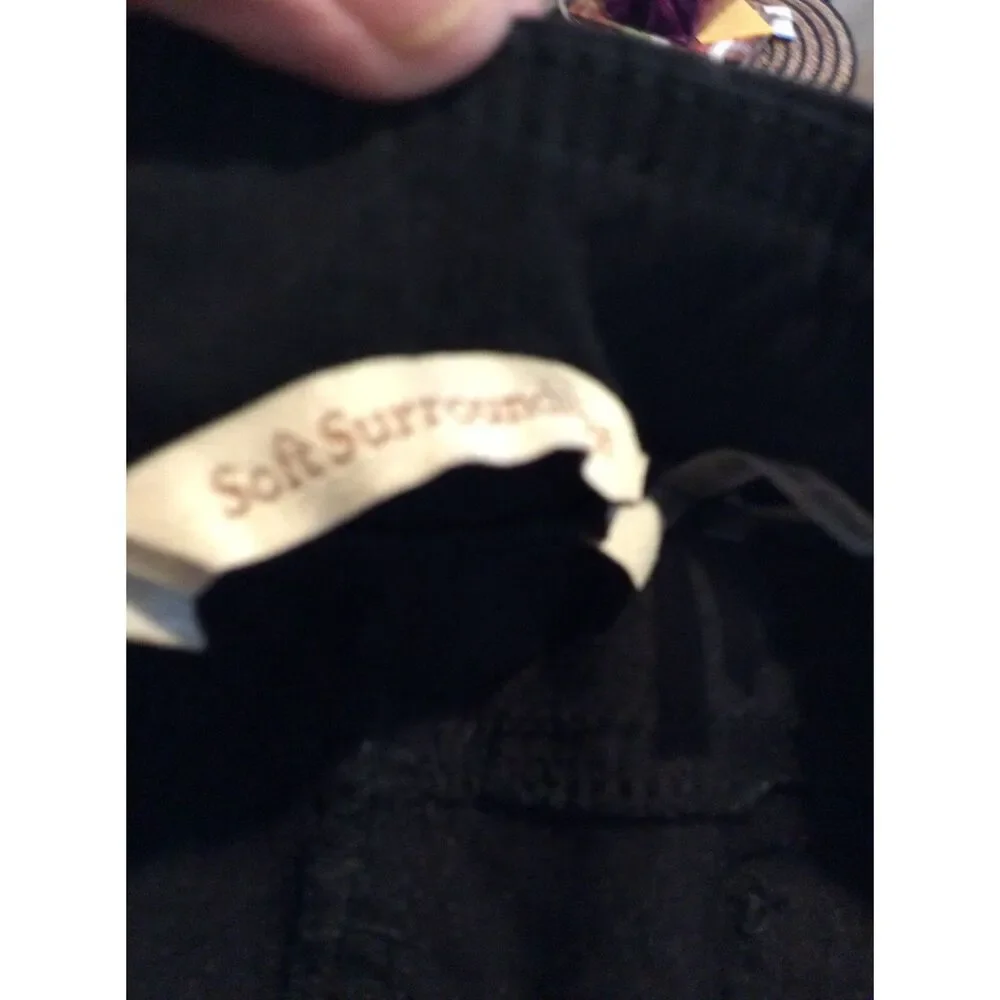 Soft Surroundings Black Stretch Shorts Size Large L Womens